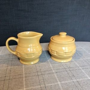 Longaberger Woven Traditions Sugar and Creamer Set